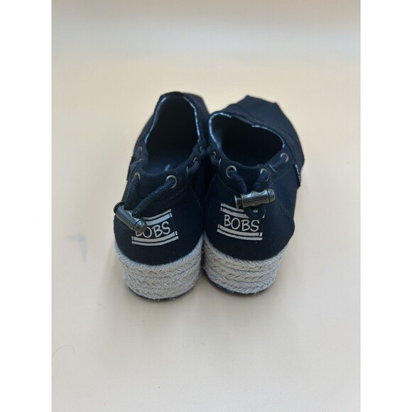 Skechers Bobs Highlights Set Sail Womens Size 7 Shoes Black Wedge Slip On - Picture 2 of 6